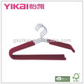 Set of 3pcs EVA foam coated metal shirt hangers with trousers bar